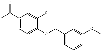 1-{3-CHLORO-4-[(3-METHOXYBENZYL)OXY]PHENYL}-1-ETHANONE 结构式