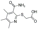 {[3-(AMINOCARBONYL)-4,5,6-TRIMETHYLPYRIDIN-2-YL]THIO}ACETIC ACID 结构式