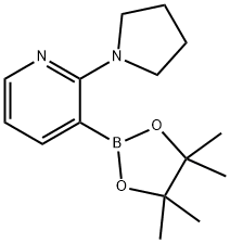 2-(1-吡咯烷)吡啶-3-硼酸频哪酯 结构式