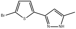 3-(5-Bromo-2-thienyl)-5-methyl-1H-pyrazole 结构式