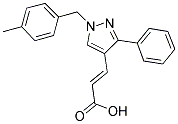 (2E)-3-[1-(4-METHYLBENZYL)-3-PHENYL-1H-PYRAZOL-4-YL]ACRYLIC ACID 结构式