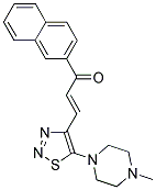 (2E)-3-[5-(4-METHYLPIPERAZIN-1-YL)-1,2,3-THIADIAZOL-4-YL]-1-(2-NAPHTHYL)PROP-2-EN-1-ONE 结构式