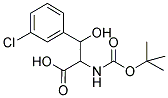 2-TERT-BUTOXYCARBONYLAMINO-3-(3-CHLORO-PHENYL)-3-HYDROXY-PROPIONIC ACID 结构式