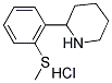 2-[2-(METHYLSULFANYL)PHENYL]PIPERIDINE HYDROCHLORIDE 结构式
