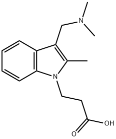 3-(3-((二甲氨基)甲基)-2-甲基-1H-吲哚-1-基)丙酸 结构式