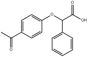 2-(4-乙酰苯氧基)-2-苯乙酸 结构式