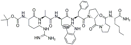 BOC-ARG-ALA-D-TRP-PHE-D-PRO-PRO-NLE-NH2 结构式
