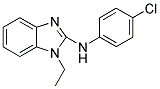 (4-CHLORO-PHENYL)-(1-ETHYL-1H-BENZOIMIDAZOL-2-YL)-AMINE 结构式