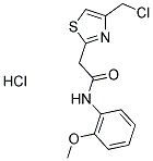 2-[4-(CHLOROMETHYL)-1,3-THIAZOL-2-YL]-N-(2-METHOXYPHENYL)ACETAMIDE HYDROCHLORIDE 结构式