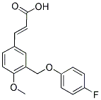 (2E)-3-(3-[(4-FLUOROPHENOXY)METHYL]-4-METHOXYPHENYL)-2-PROPENOIC ACID 结构式