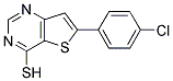 6-(4-CHLOROPHENYL)THIENO[3,2-D]PYRIMIDINE-4-THIOL 结构式