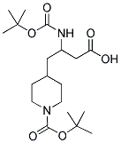 (SR)-N-ALPHA-N'-BIS-(T-BUTYLOXYCARBONYL)-4-PIPERIDINYL-3-AMINO-BUTANOIC ACID, RACEMIC 结构式