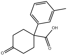 4-氧代-1-(间甲苯基)环己烷-1-羧酸 结构式