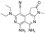 5,6-DIAMINO-8-(DIETHYLAMINO)-3-METHYL-2-OXO-2,3-DIHYDRO-1H-PYRROLO[2,3-C]-2,7-NAPHTHYRIDINE-9-CARBONITRILE 结构式