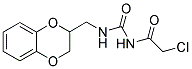 2-CHLORO-N-[[(2,3-DIHYDRO-1,4-BENZODIOXIN-2-YLMETHYL)AMINO]CARBONYL]ACETAMIDE 结构式