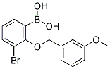 3-溴-2-(3'-氟苄氧基)苯硼酸 结构式