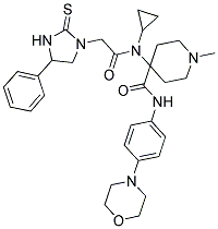 4-(N-CYCLOPROPYL-2-(4-PHENYL-2-THIOXOIMIDAZOLIDIN-1-YL)ACETAMIDO)-1-METHYL-N-(4-MORPHOLINOPHENYL)PIPERIDINE-4-CARBOXAMIDE 结构式