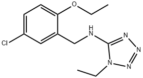 N-(5-Chloro-2-ethoxybenzyl)-1-ethyl-1H-tetrazol-5-amine 结构式