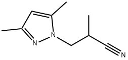 3-(3,5-二甲基-1H-吡唑-1-基)-2-甲基丙腈 结构式