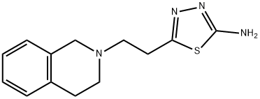 5-[2-(3,4-DIHYDRO-1H-ISOQUINOLIN-2-YL)-ETHYL]-[1,3,4]THIADIAZOL-2-YLAMINE 结构式