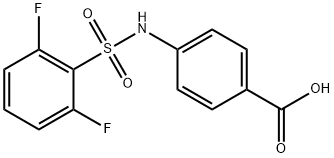 4-((2,6-二氟苯基)磺酰氨基)苯甲酸 结构式