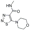 N-METHYL-5-MORPHOLIN-4-YL-1,2,3-THIADIAZOLE-4-CARBOXAMIDE 结构式