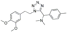 (1-(3,4-DIMETHOXYPHENETHYL)-1H-TETRAZOL-5-YL)-N,N-DIMETHYL(P-TOLYL)METHANAMINE 结构式