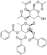 3,4,6-TRI-O-ACETYL-2-O-(2',3',4'-TRI-O-BENZOYL-A-L-FUCOPYRANOSYL)-GALACTOPYRANOSE 结构式
