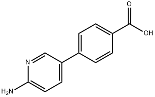 4-(6-氨基吡啶-3-基)苯甲酸 结构式