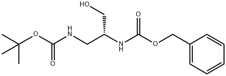 苄基叔丁基(3-羟基丙烷-1,2-二基)(R)-二氨基甲酸酯 结构式