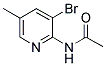 2-乙酰氨基-3-溴-5-甲基吡啶 结构式