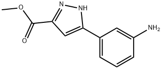 5-(3-AMINO-PHENYL)-1H-PYRAZOLE-3-CARBOXYLIC ACID METHYL ESTER 结构式