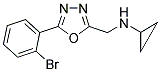 N-[[5-(2-BROMOPHENYL)-1,3,4-OXADIAZOL-2-YL]METHYL]-N-CYCLOPROPYLAMINE 结构式