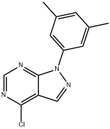 4-氯-1-(3,5-二甲基苯基)-1H-吡唑并[3,4-D]嘧啶 结构式