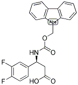 (S)-3-(3,4-DIFLUORO-PHENYL)-3-(9H-FLUOREN-9-YLMETHOXYCARBONYLAMINO)-PROPIONIC ACID 结构式