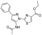 ETHYL 2-[5-(ACETYLAMINO)-3-PHENYL-1H-PYRAZOL-1-YL]-1,3-THIAZOLE-4-CARBOXYLATE 结构式