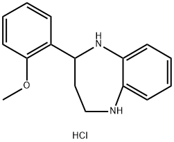 2-(2-METHOXY-PHENYL)-2,3,4,5-TETRAHYDRO-1H-BENZO[B][1,4]DIAZEPINE HYDROCHLORIDE 结构式