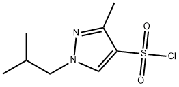 3-甲基-1-(2-甲基丙基)-1H-吡唑-4-磺酰氯 结构式