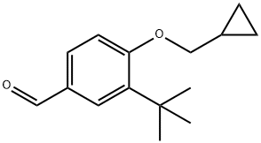 3-(叔丁基)-4-(环丙基甲氧基)苯甲醛 结构式