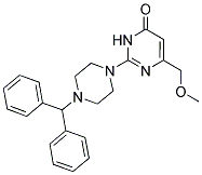 2-(4-BENZHYDRYLPIPERAZIN-1-YL)-6-(METHOXYMETHYL)PYRIMIDIN-4(3H)-ONE 结构式