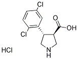 (TRANS)-4-(2,5-DICHLORO-PHENYL)-PYRROLIDINE-3-CARBOXYLIC ACID HCL 结构式