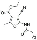 ETHYL 5-[(CHLOROACETYL)AMINO]-4-CYANO-2-METHYL-3-FUROATE 结构式