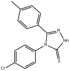 4-(4-CHLOROPHENYL)-5-(4-METHYLPHENYL)-4H-1,2,4-TRIAZOLE-3-THIOL 结构式