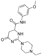 2-(4-ETHYL-1-PIPERAZINYL)-N-(3-METHOXYPHENYL)-6-OXO-3,4,5,6-TETRAHYDRO-4-PYRIMIDINECARBOXAMIDE 结构式