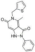 4-METHYL-2-PHENYL-5-(THIEN-2-YLMETHYL)-1H-PYRAZOLO[4,3-C]PYRIDINE-3,6(2H,5H)-DIONE 结构式