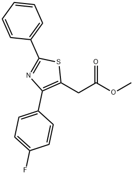 METHYL 2-[4-(4-FLUOROPHENYL)-2-PHENYL-1,3-THIAZOL-5-YL]ACETATE 结构式