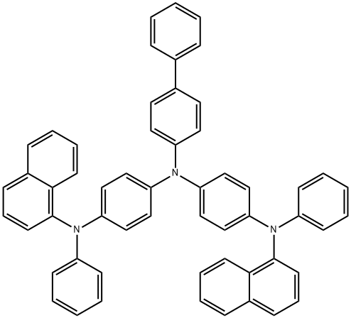4,4'-双[N-(1-萘基)-N-苯氨基]-4''-苯基三苯胺 结构式