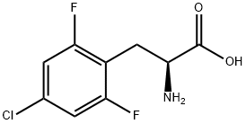 2-氨基-3-(4-氯-2,6-二氟苯基)丙酸 结构式