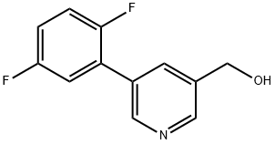 (5-(2,5-二氟苯基)吡啶-3-基)甲醇 结构式
