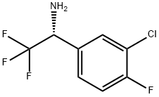 (1R)-1-(3-CHLORO-4-FLUOROPHENYL)-2,2,2-TRIFLUOROETHYLAMINE 结构式